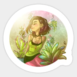 Zen Garden Girl Sticker